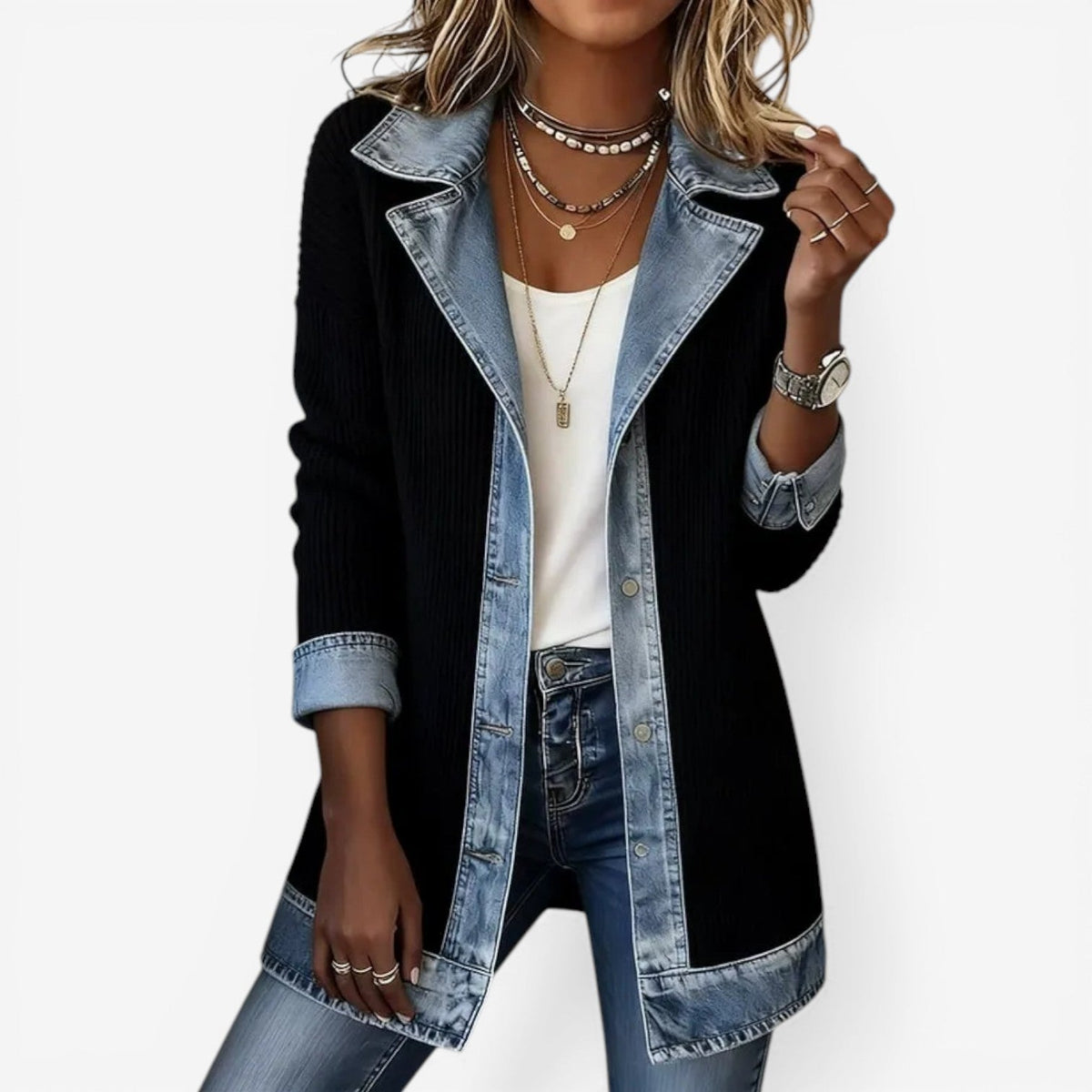 Soft-Touch Layered Jacket
