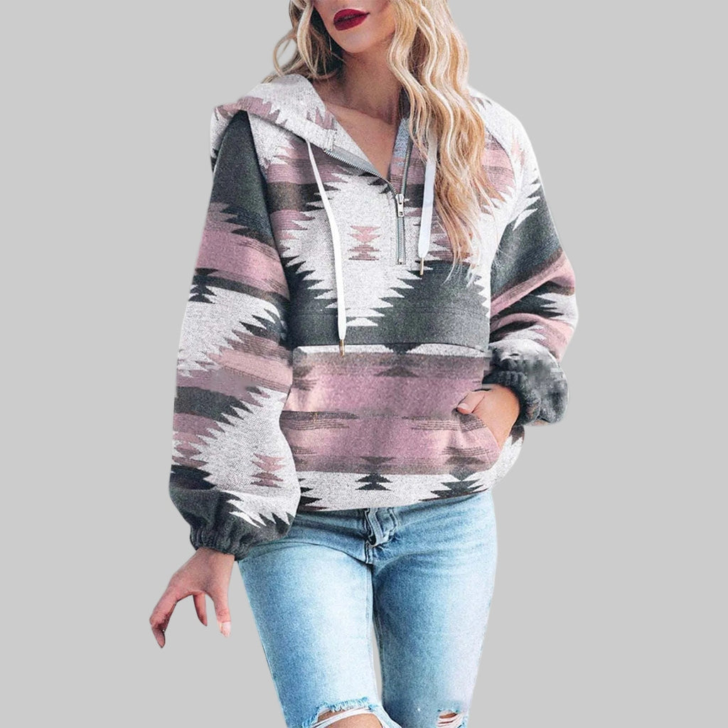 Comfy Oversized Zip Up Long Sleeve Hoodie Sweatshirt