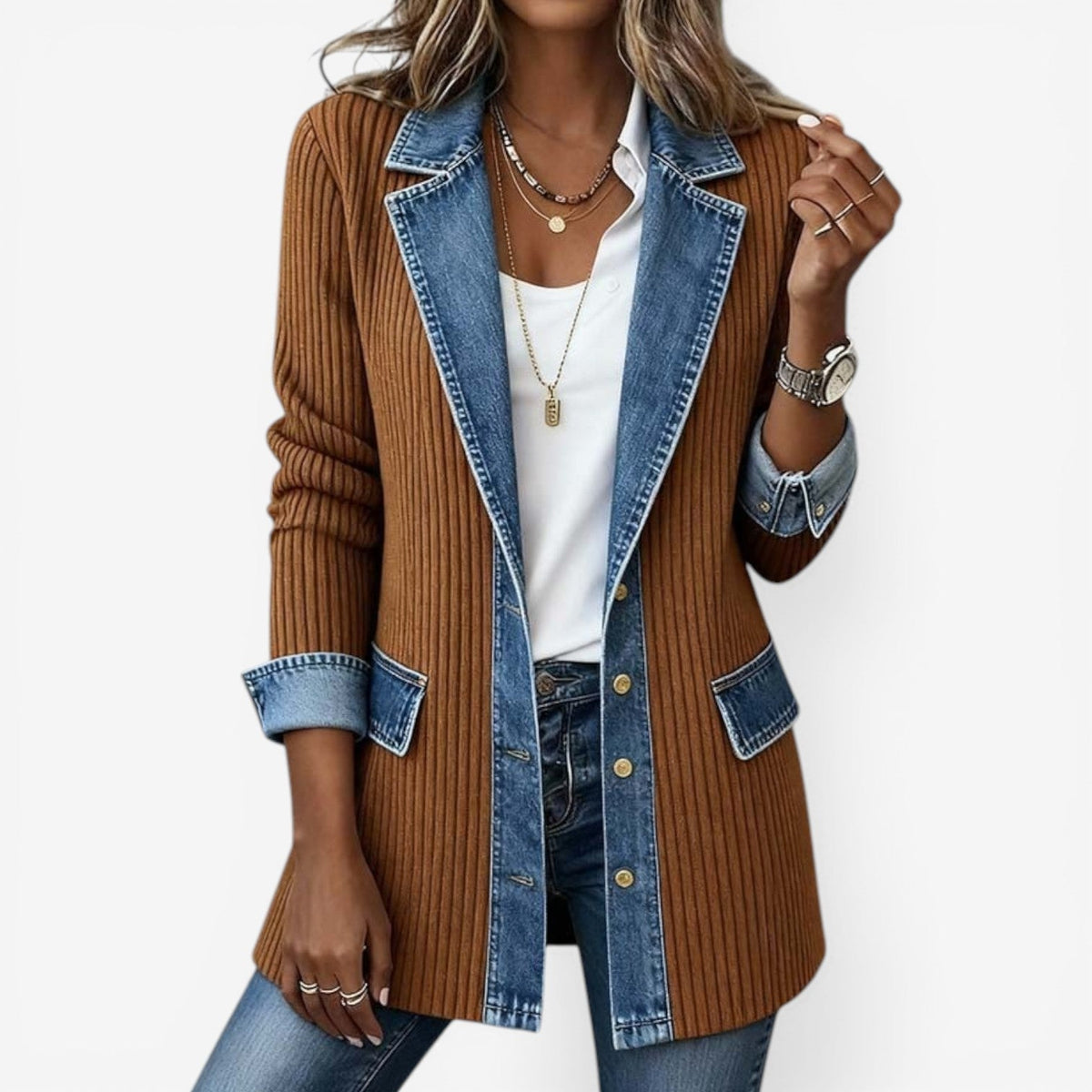Soft-Touch Layered Jacket
