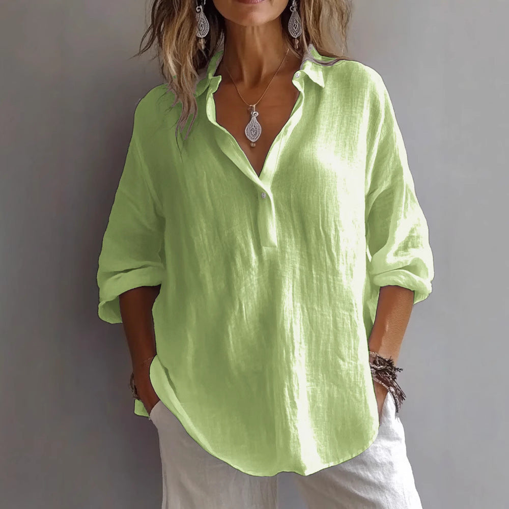 CHIC V-NECK BLOUSE  CLASSIC V NECK TOP