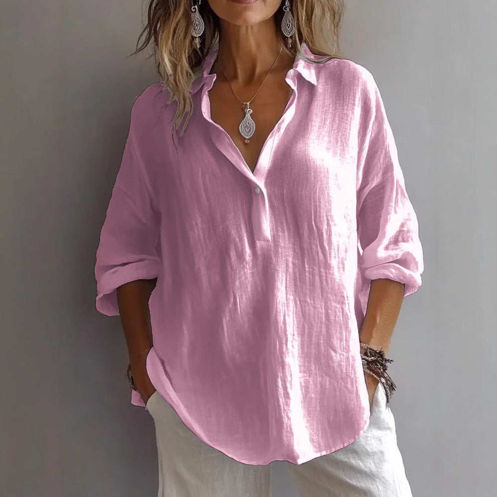CHIC V-NECK BLOUSE  CLASSIC V NECK TOP