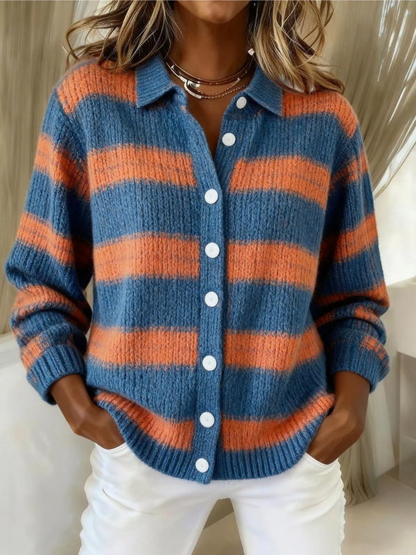 Striped Knit Cardigan