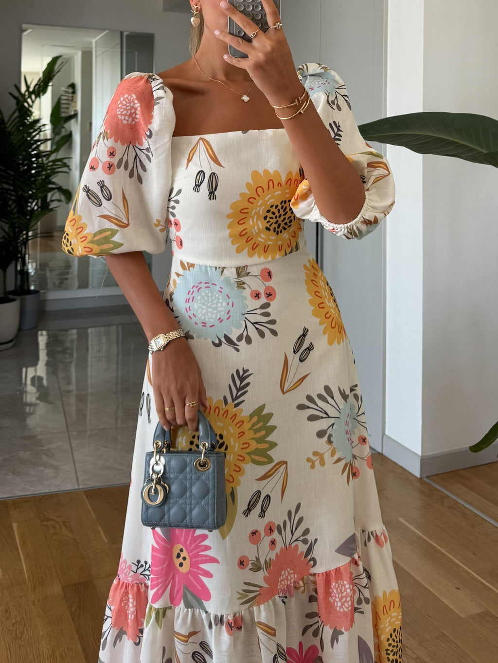 Blooming Elegance Puff Sleeve Dress