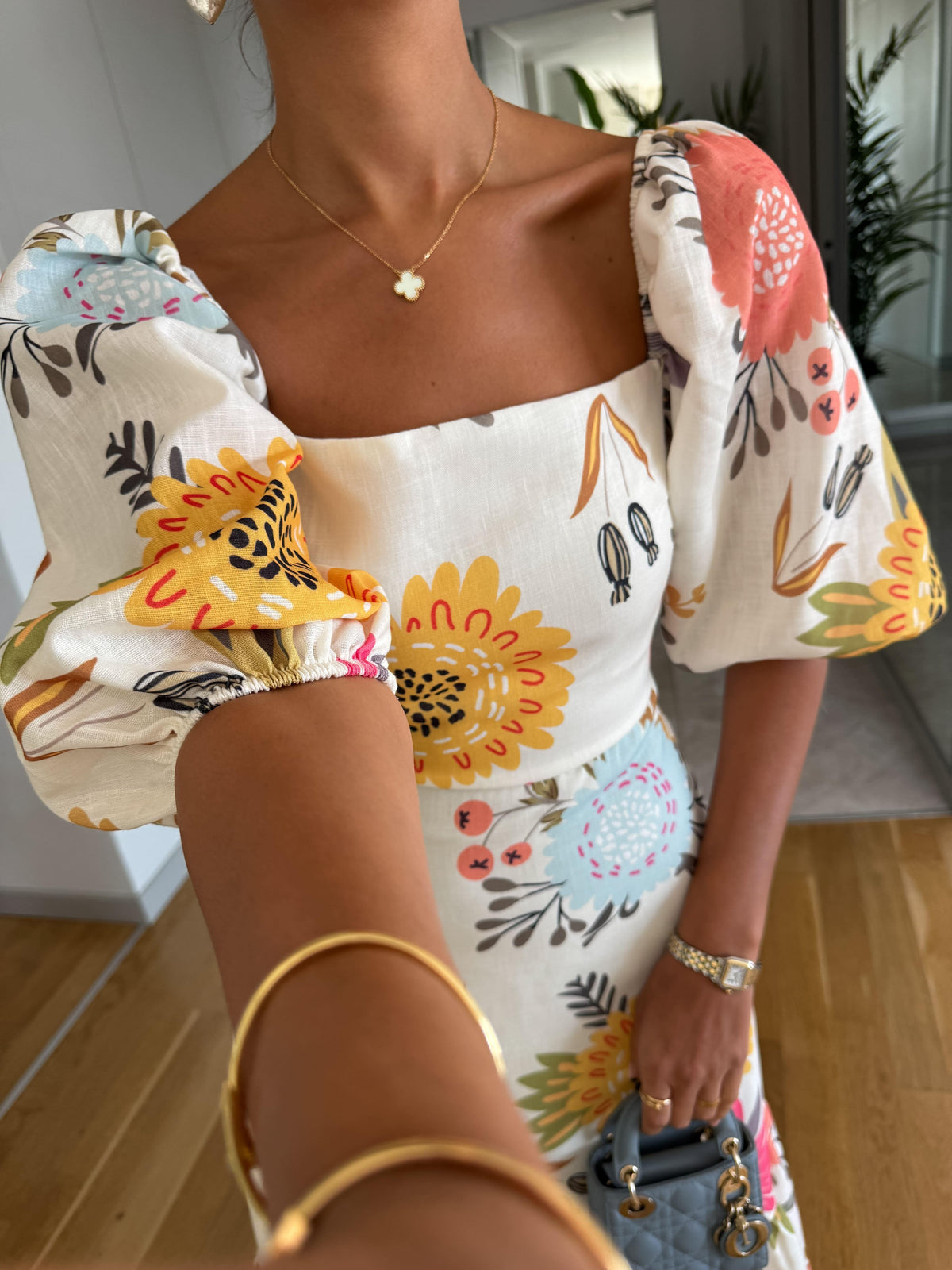 Blooming Elegance Puff Sleeve Dress