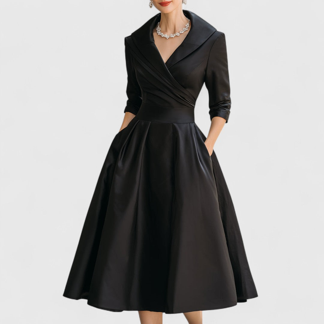 V-Neck Midi Dress