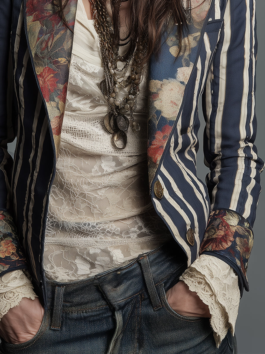 Bohemian Floral Blazer