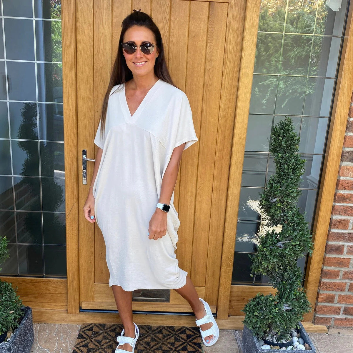 Loose V-Neck Dress