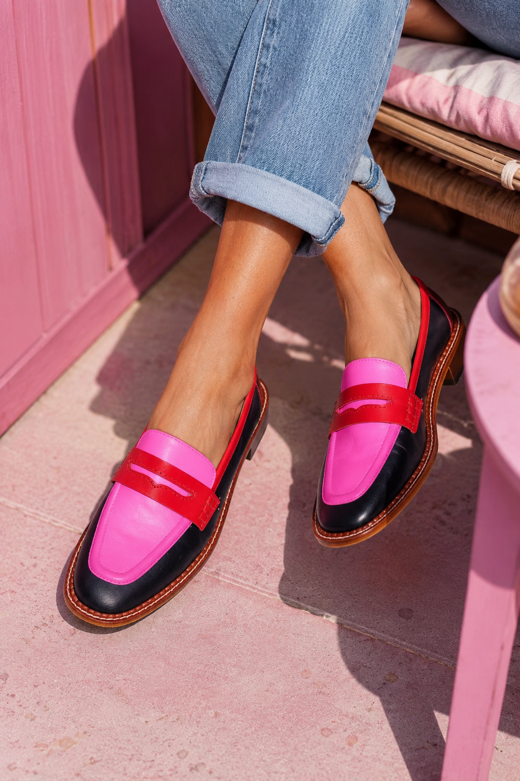 Refined Ankle-Strap Heeled Loafers