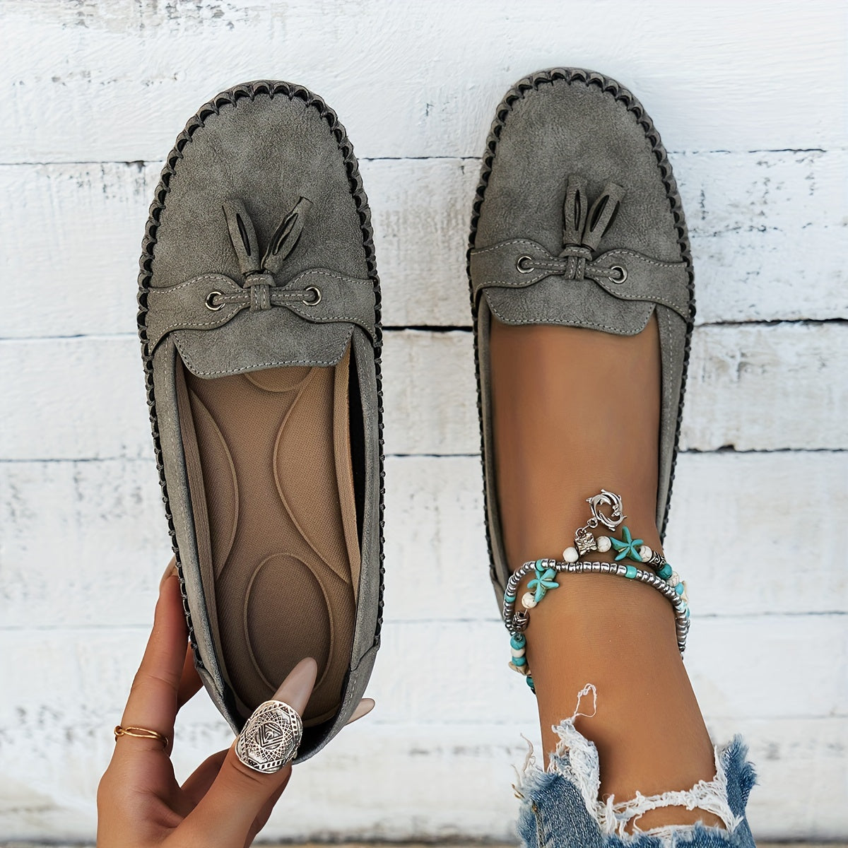 Cushioned Tassel Loafers
