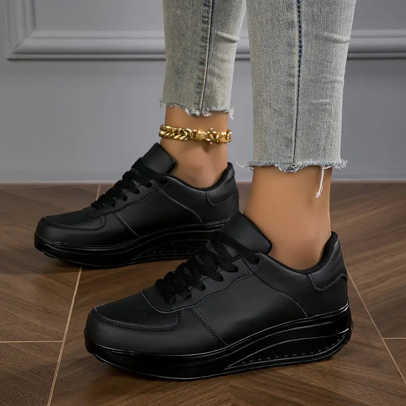 Platform Lace-Up Sneakers