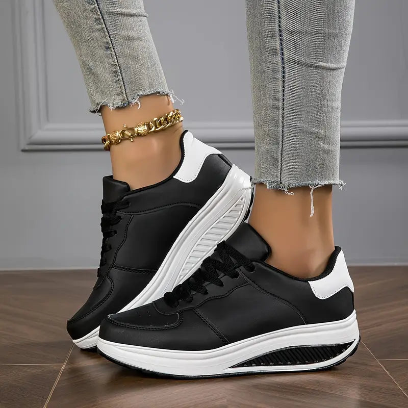 Platform Lace-Up Sneakers