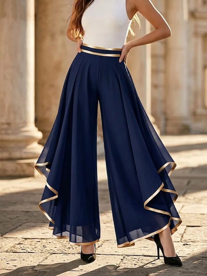 Draped Palazzo Trousers