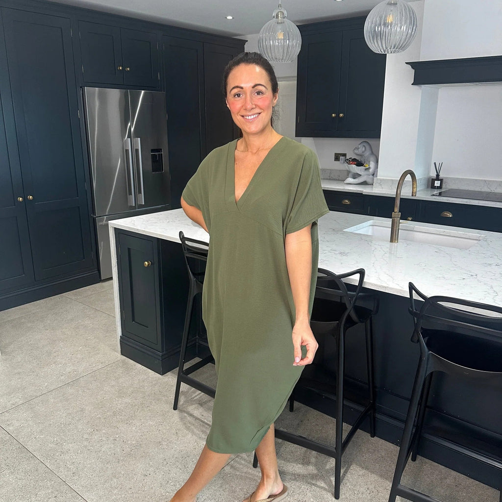 Loose V-Neck Dress