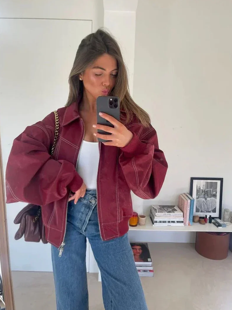OVERSIZED COLORBLOCK WINDBREAKER JACKET