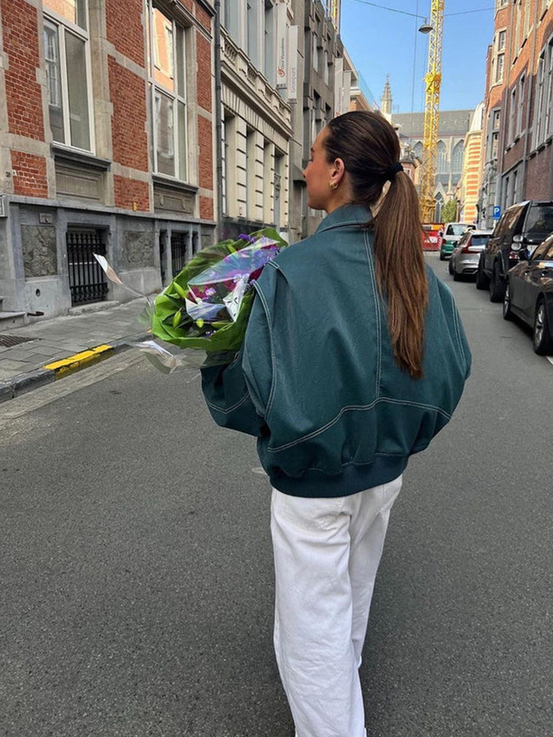 OVERSIZED COLORBLOCK WINDBREAKER JACKET