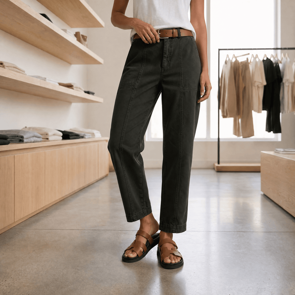 Tailored Utility Pants for Work and Weekend Deep Olive
