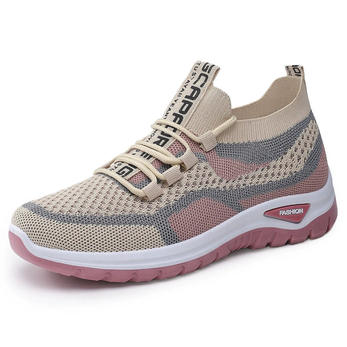 Lightweight Cushioned Lace-Up Running Sneakers