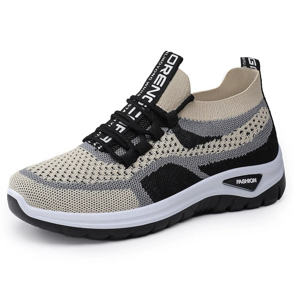 Lightweight Cushioned Lace-Up Running Sneakers