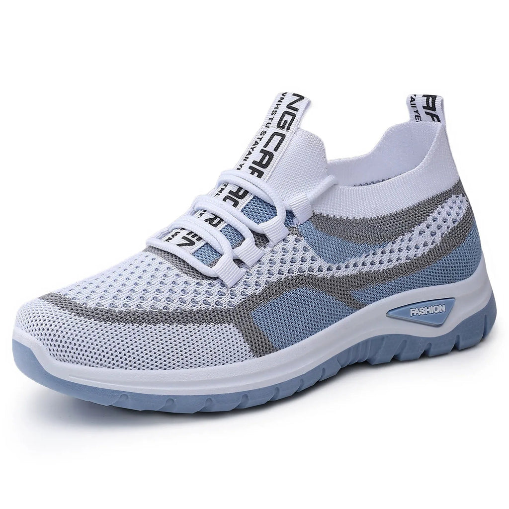 Lightweight Cushioned Lace-Up Running Sneakers