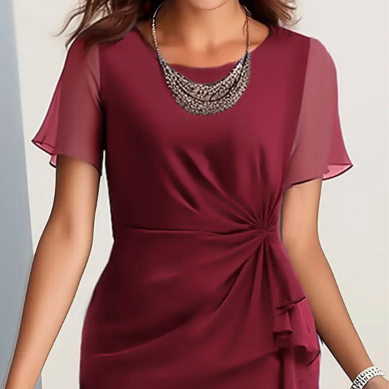 Soft-Touch Gathered-Waist Dress