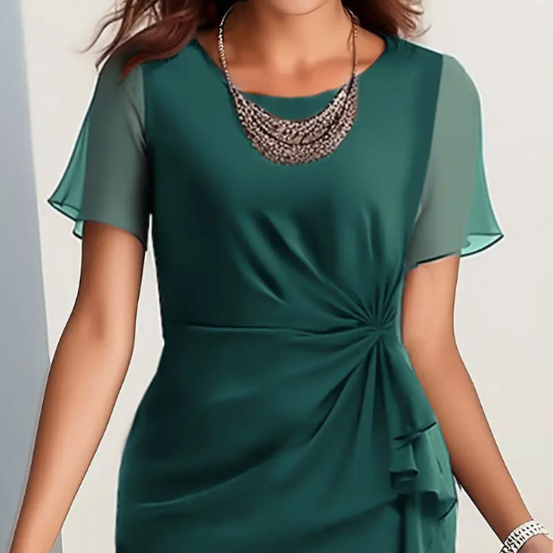 Soft-Touch Gathered-Waist Dress