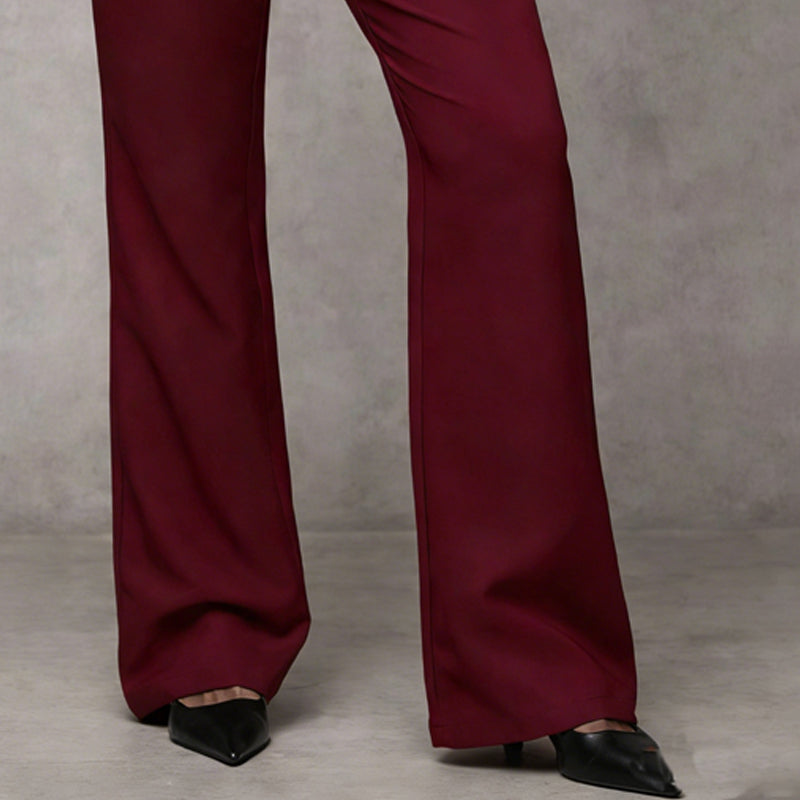 Tailored Flared Suit Trousers